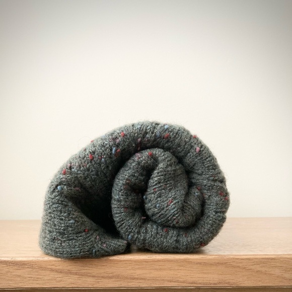 100% shetland wool sleeveless sweater vest vintage green red cable knit ivy prep - Picture 8 of 15